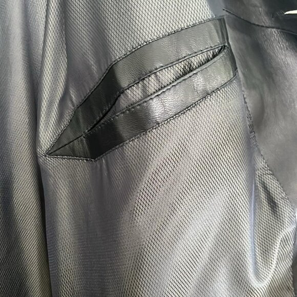 Vintage Remy Women's Sz 40 Full Length Leather Belted Trench Coat Luxury Supple - Picture 6 of 13